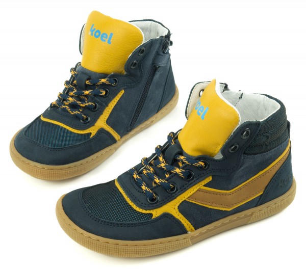 Koel bare ~ Danish MidCut Sneaker ~ Blue Yellow