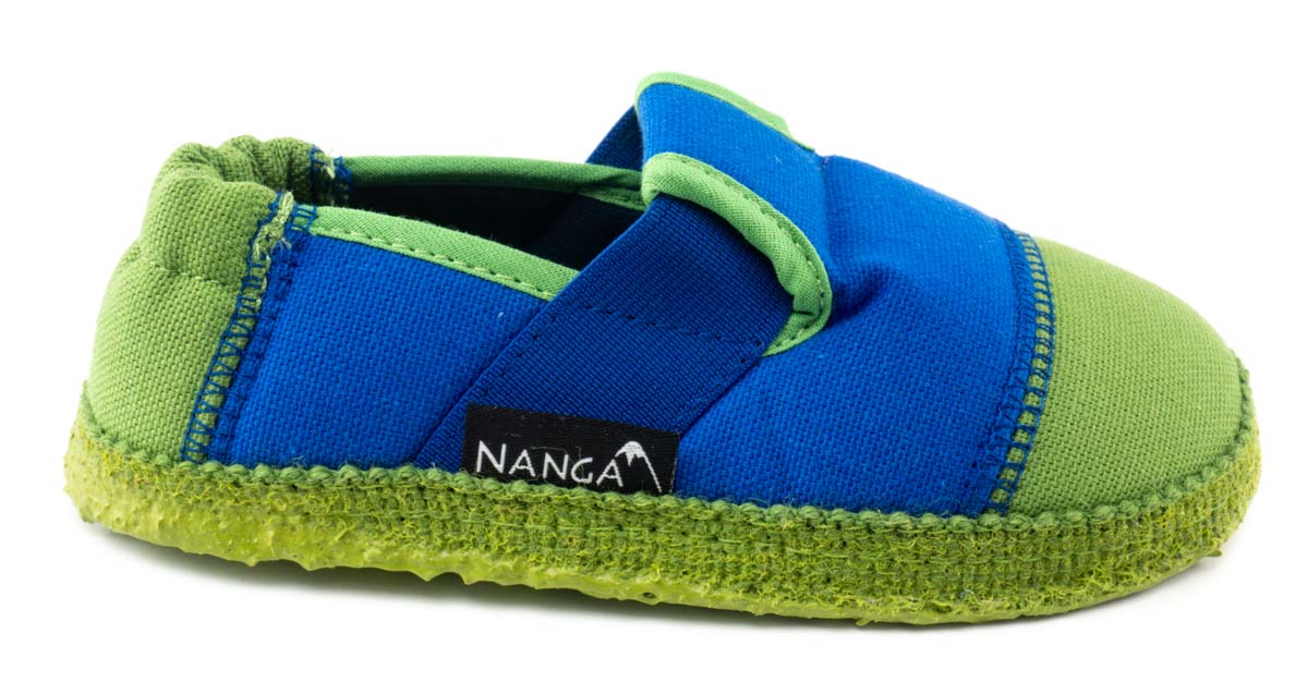 Nanga Klette 06 dunkel blau zweifarbig Hausschuhe Bio-Baumwolle superleicht 